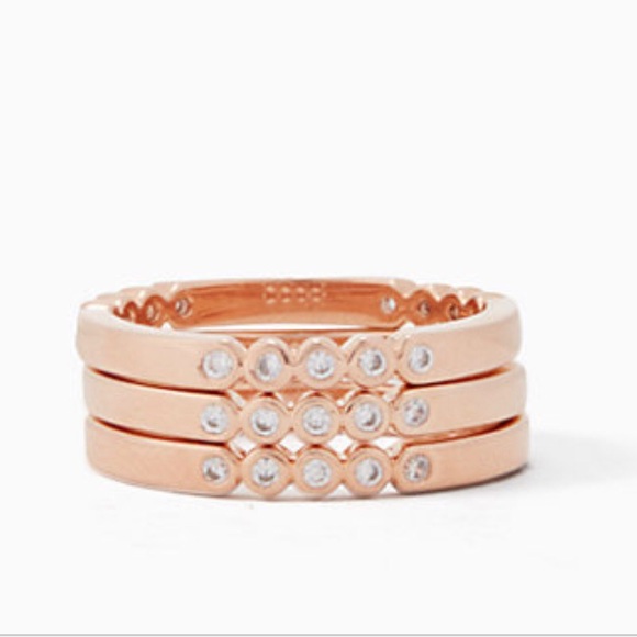 kate spade Jewelry - Kate Spade Stackable Rose Gold Rings